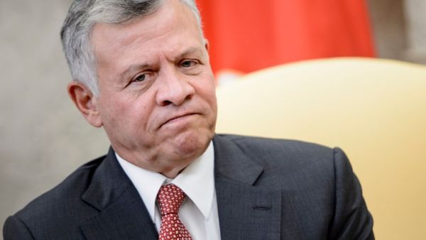 Jordan's King Abdullah II in the Oval Office of the White House June 25, 2018 in Washington, DC. 
(Brendan Smialowski / AFP)