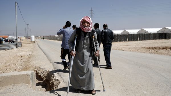A Syrian refugee in a refugee camp in Jordan. (AFP/file)