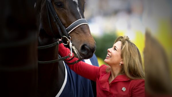 Princess Haya began horse riding internationally when she was 13. (Facebook)