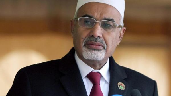 Megarief, the president of Libya's highest political body will resign on May 28, after a law was passed banning those who served under the ousted regime of late dictator Moamer Gaddafi an aide said on May 27 (Abdullah Doma/ AFP)