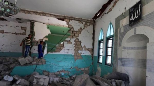 المزار الصوفي الذي تم تفجيره امس في تاجوراء قرب طرابلس/أ.ف.ب