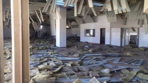 انفجار حقيبة ملغومة بصالة مطار بني وليد الدولي 