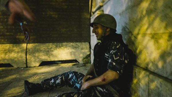 The image of a crying Lebanese soldier was widely shared across social media channels on Monday, with users both criticising and sympathising with him. (Facebook)