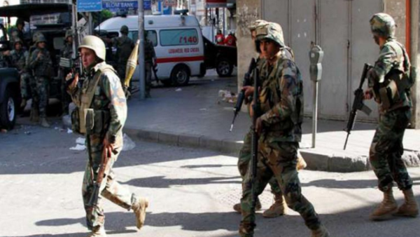 Lebanese forces on patrol in the border town of Arsal. (AFP/File)