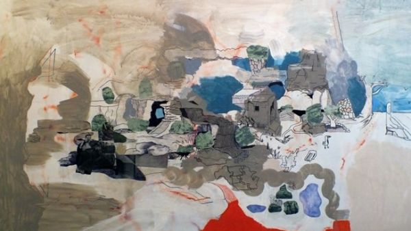 An untitled work from painting category winner Serge Manougian's winning series. (Boghossian Foundation.)