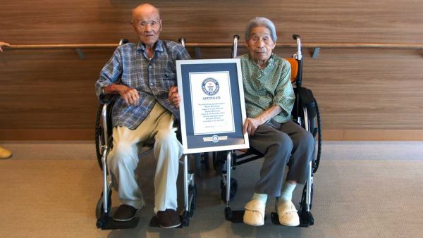 The world's oldest living married couple from Japan. (Guinness World Records)