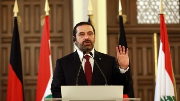 Lebanese Prime Minister Saad Hariri speaks during a press conference with the German Chancellor at his office in the capital Beirut on June 22, 2018 during her official visit to Lebanon. (AFP/ File)