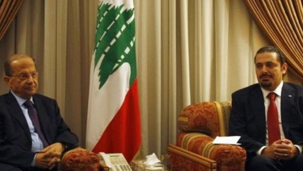 Prime Minister-designate Saad Hariri (R) and President Michel Aoun (L). (AFP/ File)