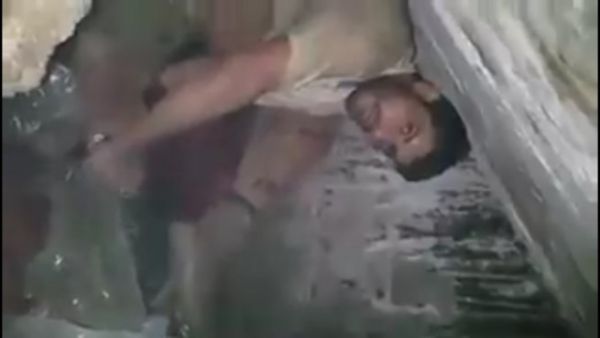 Suleiman al Huti's last moments were captured on film by the militants who killed him (screenshot)