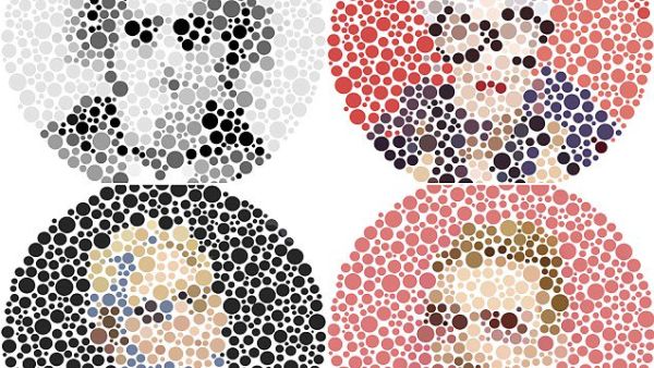 Can you recognize the four celebrities behind the dots (Twitter)
