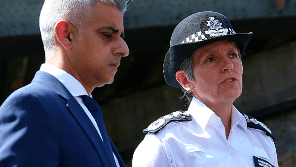 London's mayor, Sadiq Khan, has been under fire for his approach toward freedom of speech in London. (AFP/File Photo)