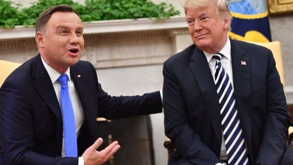 US President Donald Trump and Polish President Andrzej Duda (Twitter)