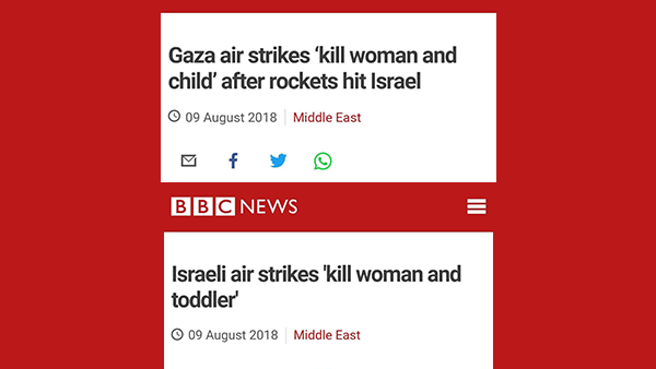 The tweets posted by the BBC for the controversial headline, before editing and after. The two tweets are now deleted by BBC.