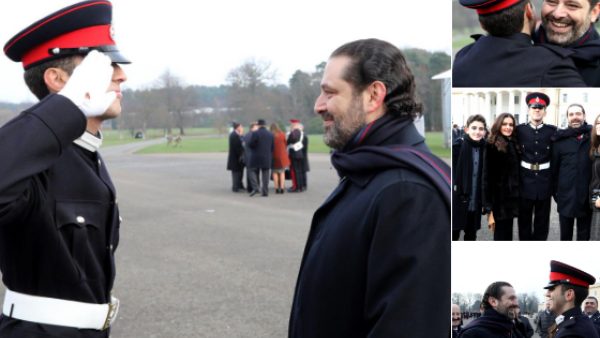 Lebanon's PM Saad Hariri in London while attending his son's graduation from a royal British military academy. (Twitter)