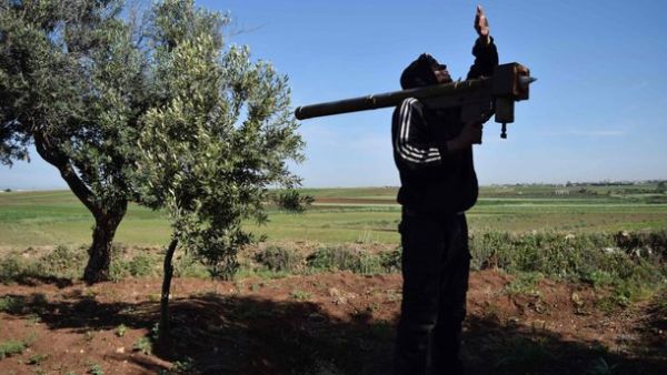A PKK militant with a MANPADS weapon in Turkey (AFP/File)