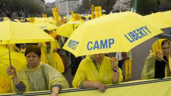 MEK supporters at a rally in Washington, DC (AFP/Saul Loeb)