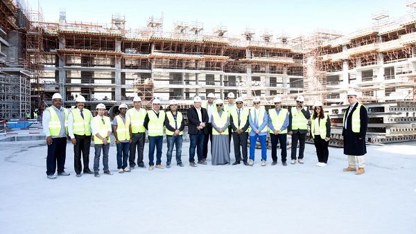 Main construction work on the distinctive U-shaped property kicked off last August 2017. Main construction work on the distinctive U-shaped property kicked off last August 2017.
