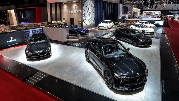 The Nerissimo Edition available for Ghibli, Quattroporte and Levante is a key focal point of the Maserati stand. The Nerissimo Edition available for Ghibli, Quattroporte and Levante is a key focal point of the Maserati stand.