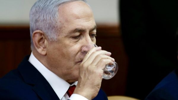 Israeli Prime Minister Benjamin Netanyahu heads a weekly cabinet meeting in Jerusalem on January 13, 2018. (AFP/ File)