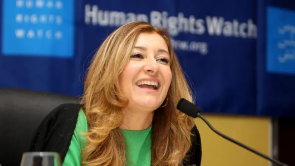 Sarah Leah Whitson is the HRW's Middle East and North Africa director. (AFP /Karim Jaafar)

