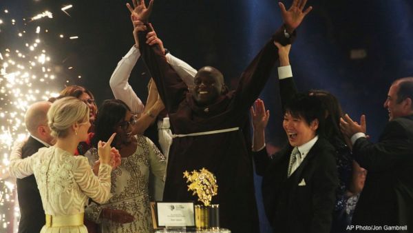 Peter Tabichi, has been declared the world's best teacher and awarded $1 million during a glitzy ceremony in Dubai on Sunday. (Twitter)