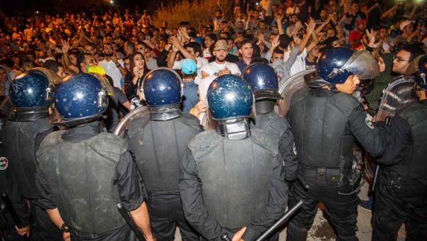 من الاحتجاجات في منطقة الحسيمة