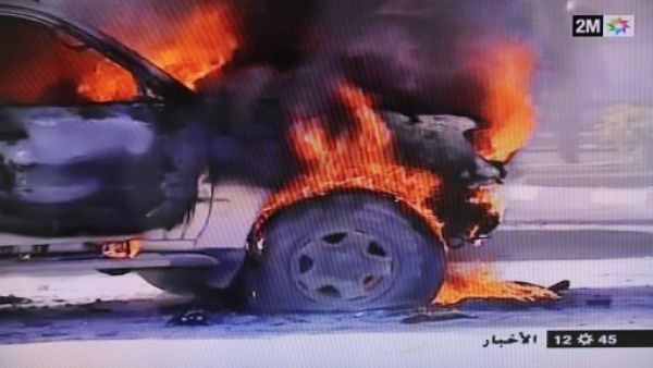 صورة منقولة عن تلفزيون 2م المغربي لاحداث العيون