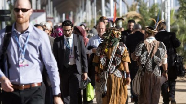 Delegates attend the COP22 international climate conference on November 9, 2016, in Marrakesh. (AFP/Fadel Senna)