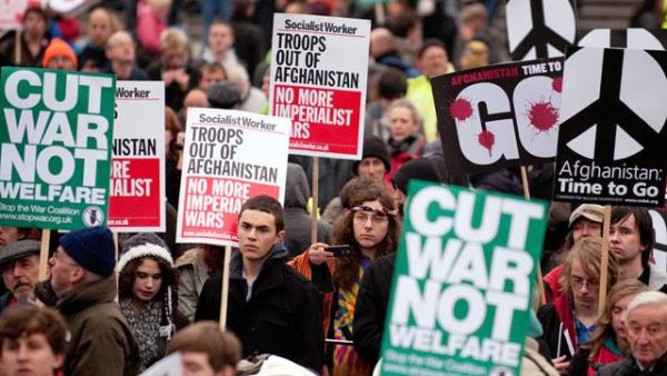 Stop The War gained widespread popularity through opposition to war in Iraq and Afghanistan (AFP/File)