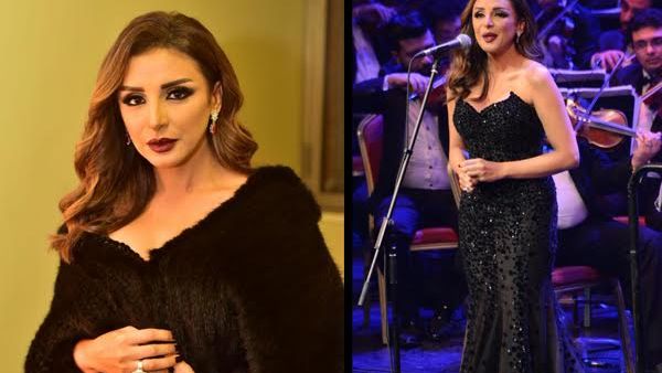 النجمة أنغام تستقبل عام 2017 في مصر بإطلالة سوداء رائعة