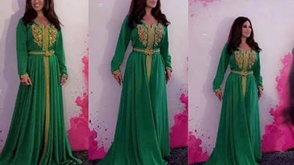 إطلالة نجوى كرم بالقفطان المغربي