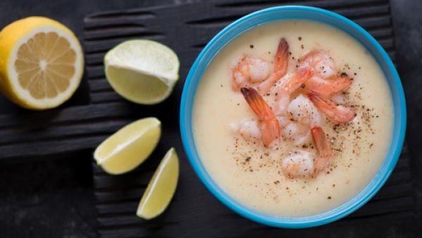 شوربة الجمبري بالكريمة