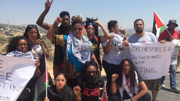 A group of activists, including prominent American journalist Marc Lamont Hill, from the movement released a video in January 2015, which was filmed in Nazareth in solidarity with the Palestinian struggle against Israeli "apartheid." (Photo: Black Lives Matter Facebook page)