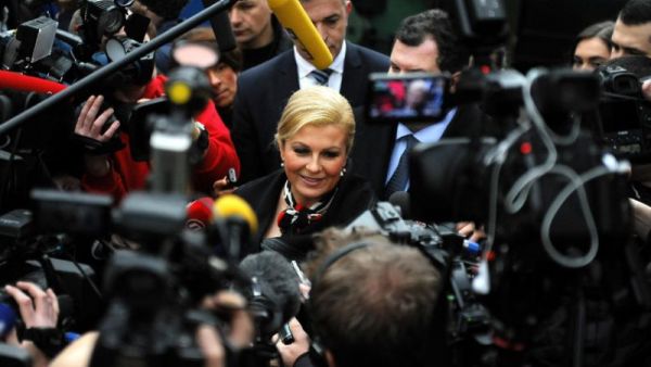 President of the Croatian Democratic Union (HDZ) Kolinda Grabar-Kitarovic. (AFP/File)