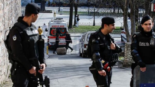 Turkish police stand guard. (AFP/File)