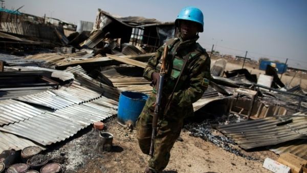 A UN peacekeeper in South Sudan. (Photo/AFP)
