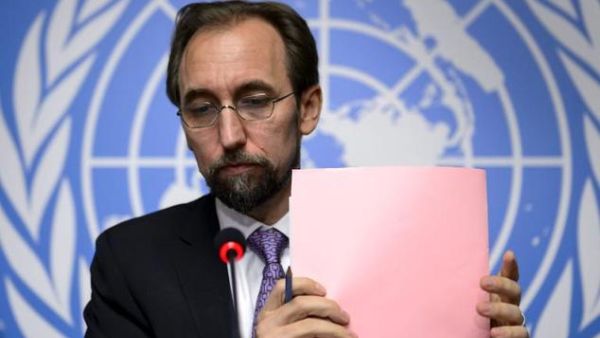 UN High Commissioner for Human Rights Zeid Ra'ad Al Hussein attends a press conference. (AFP/File) UN High Commissioner for Human Rights Zeid Ra'ad Al Hussein attends a press conference. (AFP/File)