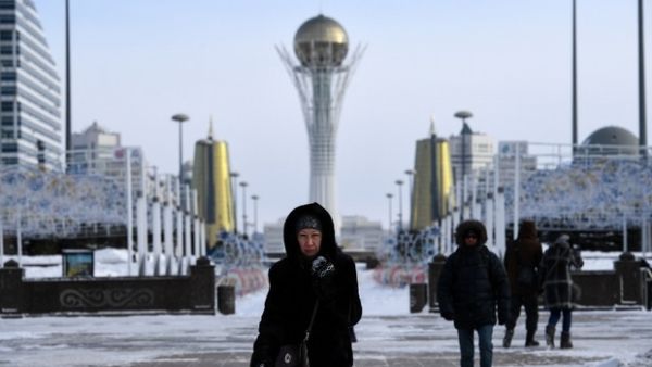 The Baiterek monument in central Astana on 22 January before Syrian peace talks begin. (AFP/File)
