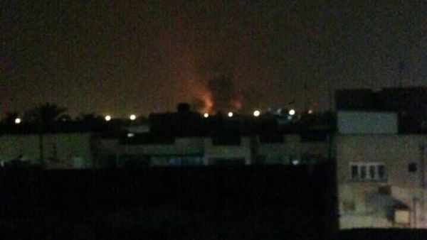 This image was shared shortly after the missiles were sighted at Baghdad International Airport. (Twitter)