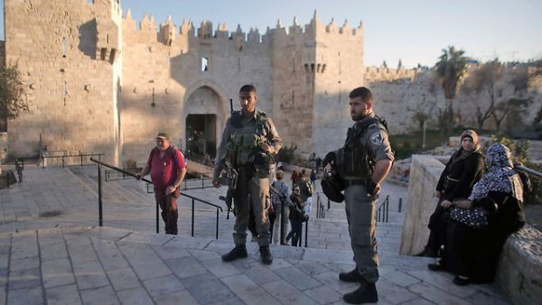 Border Police at the Damascus Gate, Jerusalem. (AFP/File)
