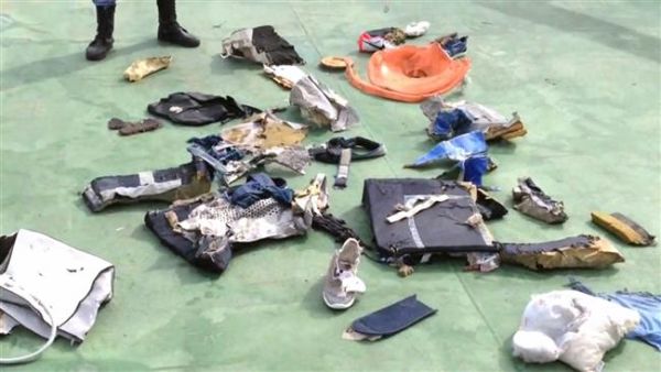 This picture taken on May 21, 2016 shows shows some debris that the search teams found in the sea after the EgyptAir Airbus A320 crashed in the Mediterranean. (AFP/File) This picture taken on May 21, 2016 shows shows some debris that the search teams found in the sea after the EgyptAir Airbus A320 crashed in the Mediterranean. (AFP/File)
