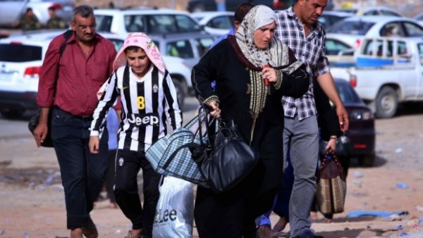 Iraqi refugees arriving in Erbil from Mosul. (AFP/File)