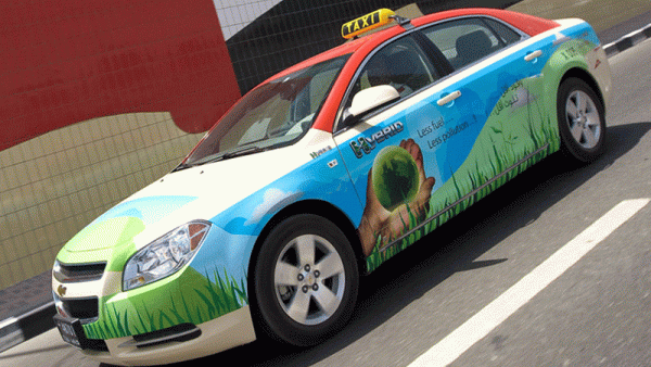 A hybrid taxi in Dubai. (Pinterest)