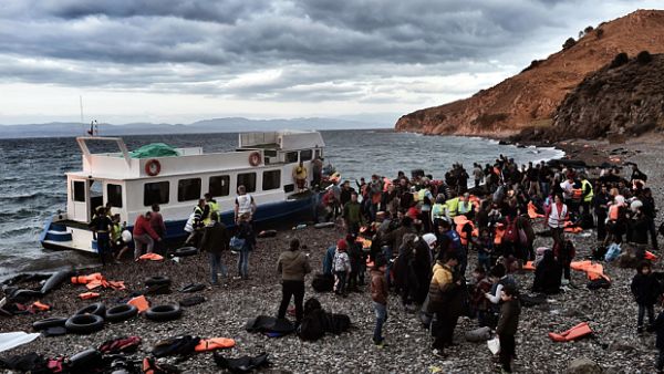 Refugees arrive on Lesbos after crossing the Aegean sea from Turkey. (AFP/File)