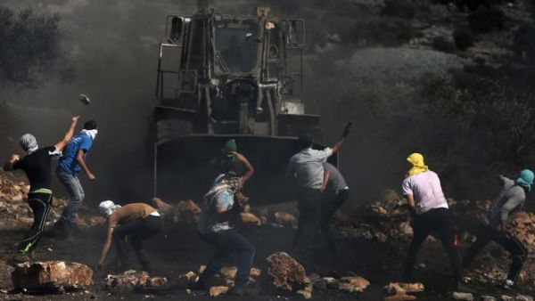 Israeli settlers continue to burn olive trees on Palestinian lands. (AFP/File)