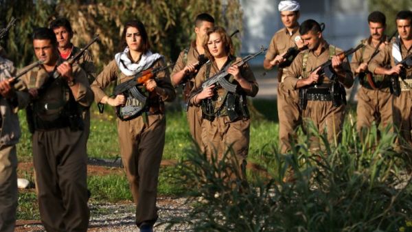 During a military operation launched by the Kurdish peshmerga forces near Mosul, Iraq's second city and the Islamic State group's de facto capital in the country, one Iraqi Kurdish reporter was killed and another wounded in August 2016. (AFP/Safin Hamed)