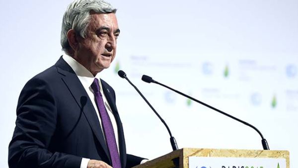 Armenian President Serzh Sargsyan delivers a speech. (AFP/File) Armenian President Serzh Sargsyan delivers a speech. (AFP/File)