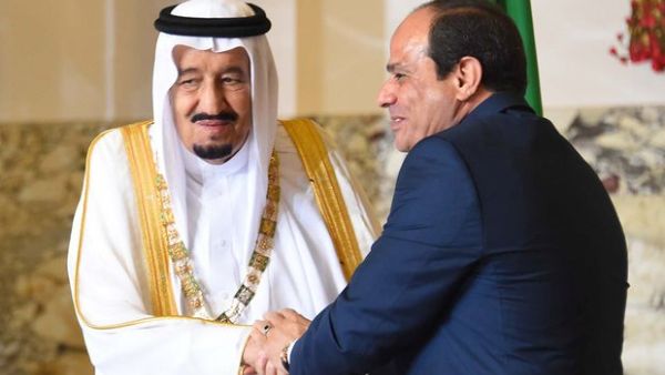 King Salman and Abdel Fatah al-Sisi in Cairo in 2016. (AFP/File)