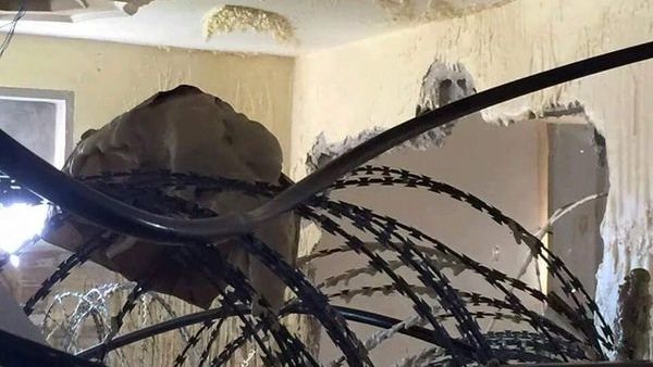 The interior walls of the Skafi home. (Social media)