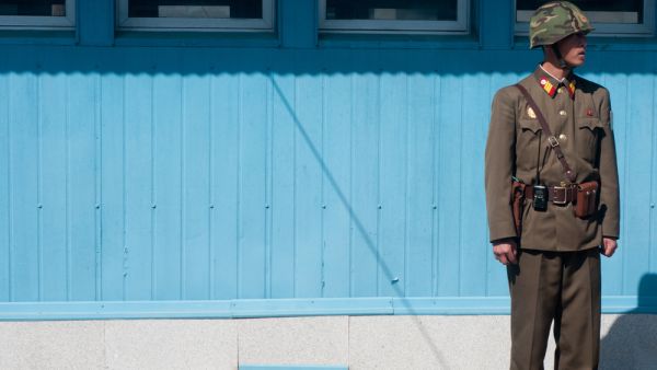 North Korean soldier standing guard at the DMZ  (Shutterstock)